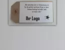 Spezialetikette mit Botschaft   Logo grau7